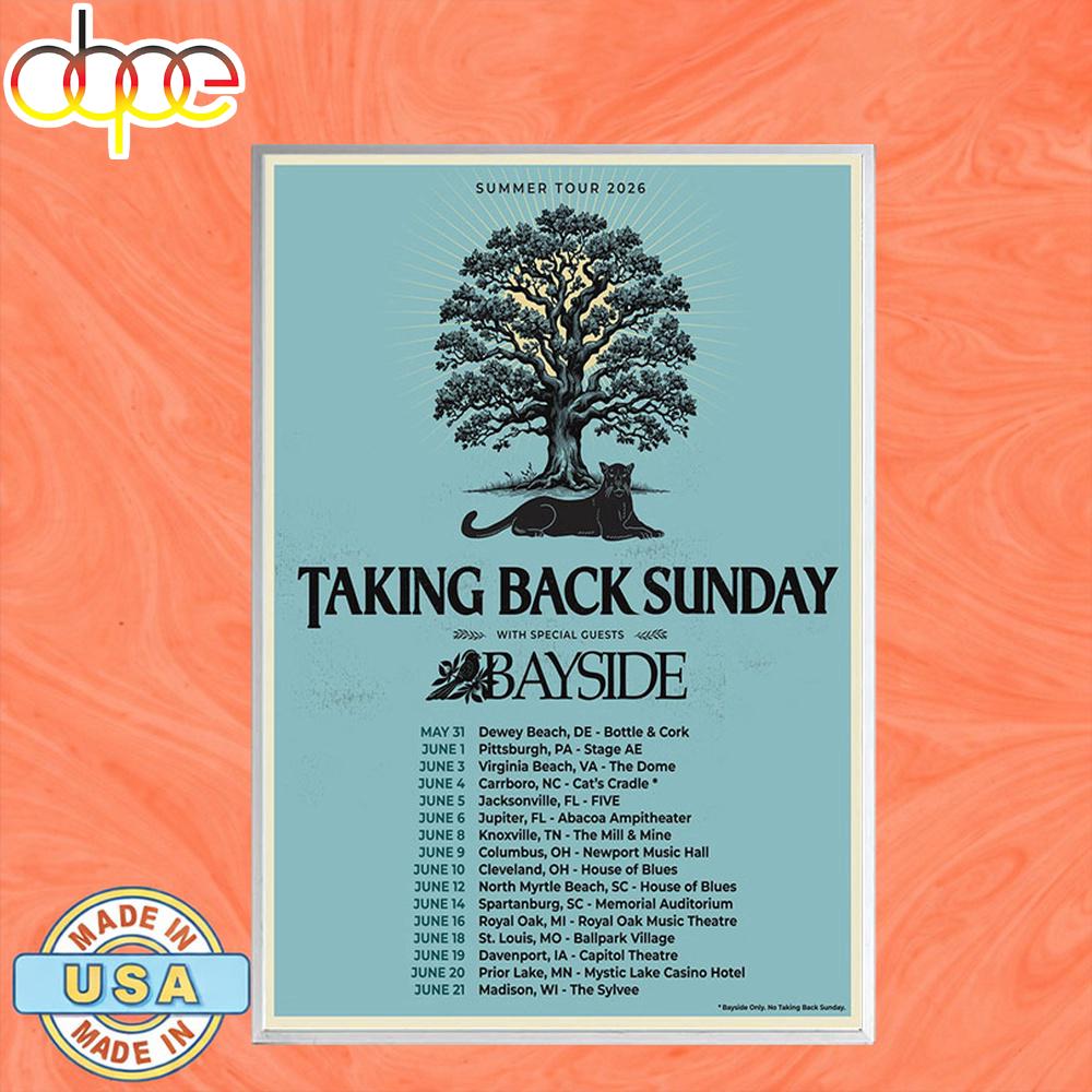 Bayside Fall Tour 2026 Poster Canvas