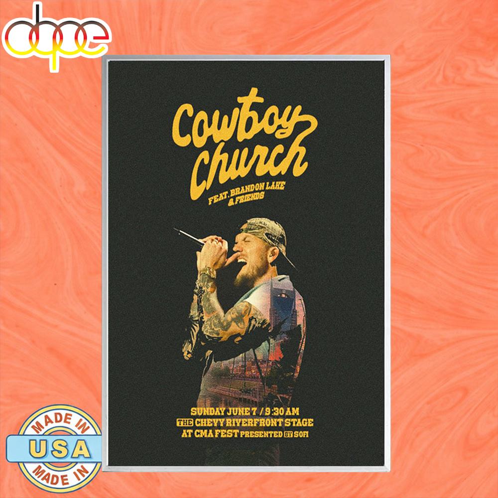 Brandon Lake June 07 2026 Show Nashville TN Poster Canvas