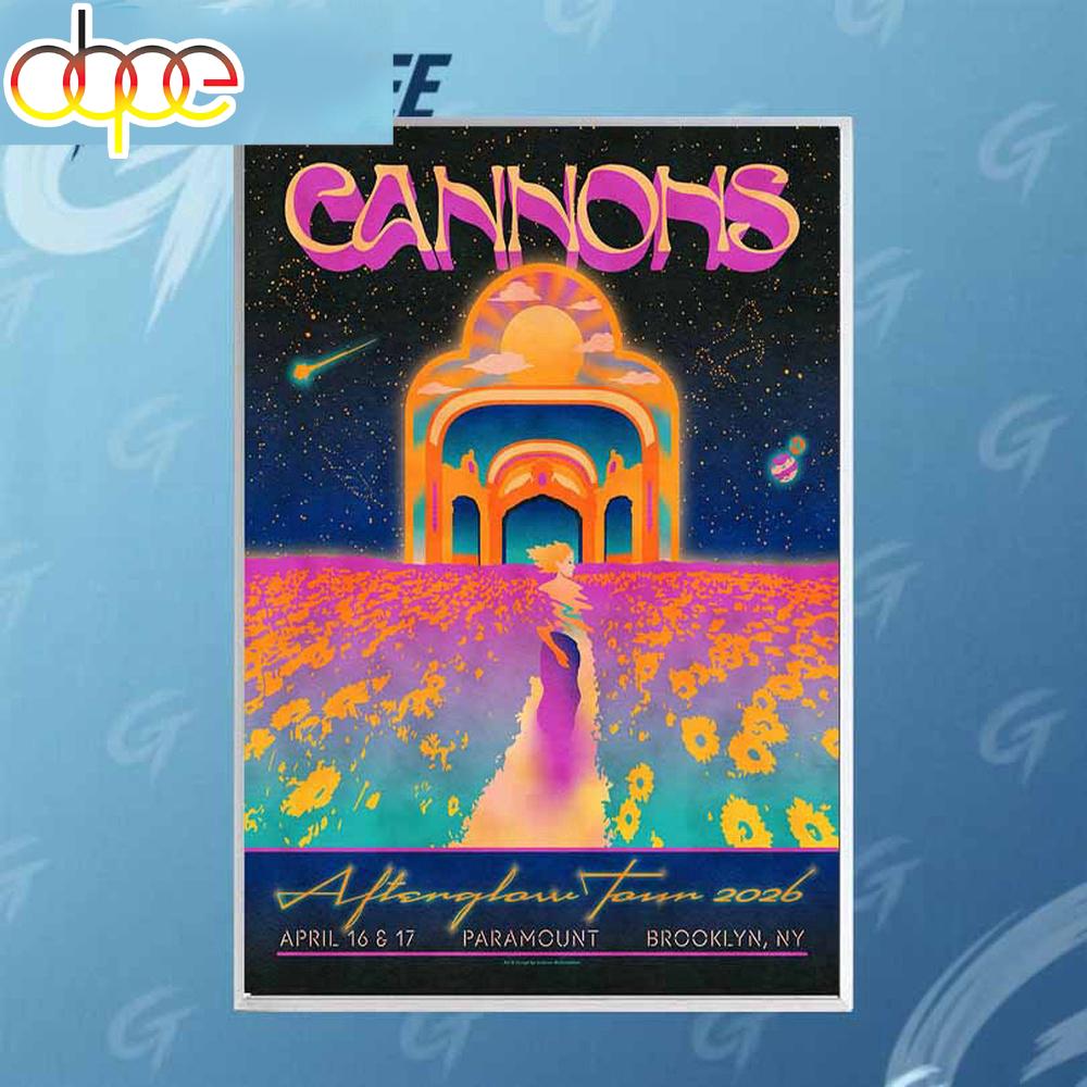 Cannons Brooklyn New York Tour Apr 16-17 2026 Poster Canvas