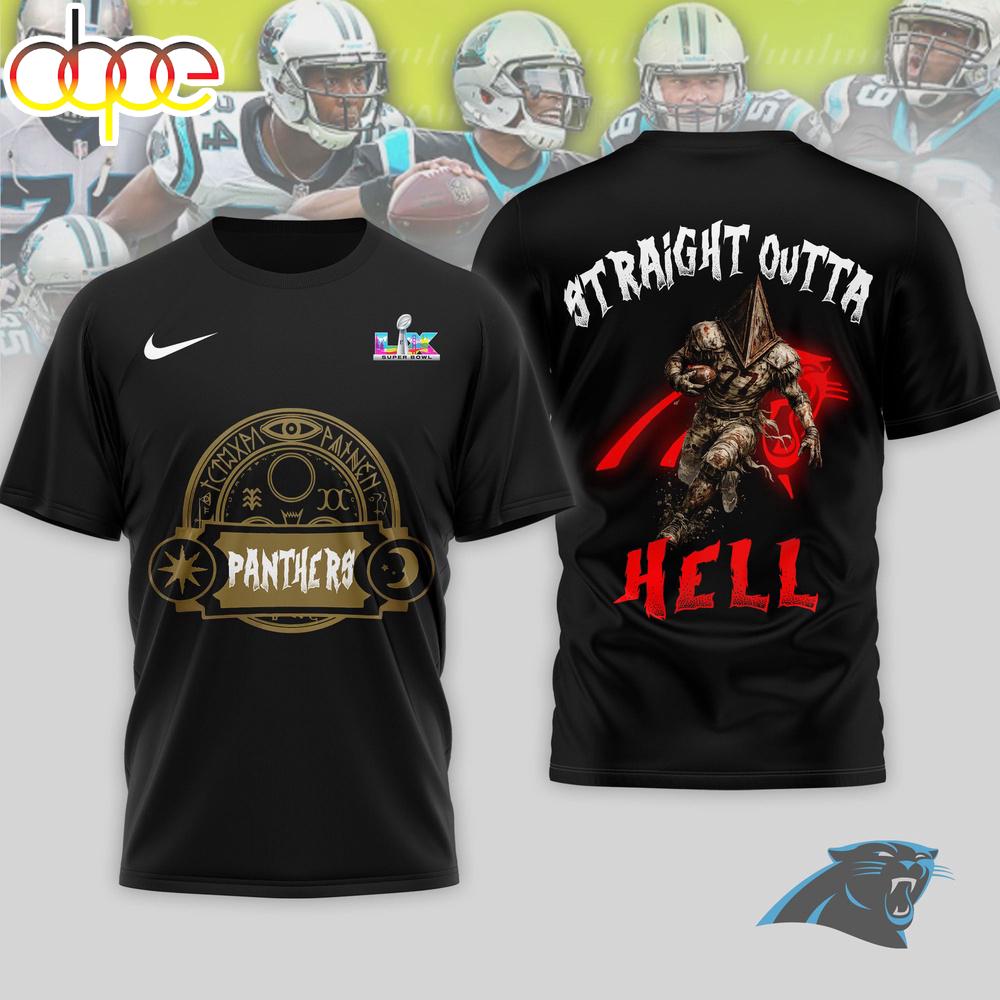 Carolina Panthers NFL 2026 Super Bowl x Silent Hill 3D T-Shirt