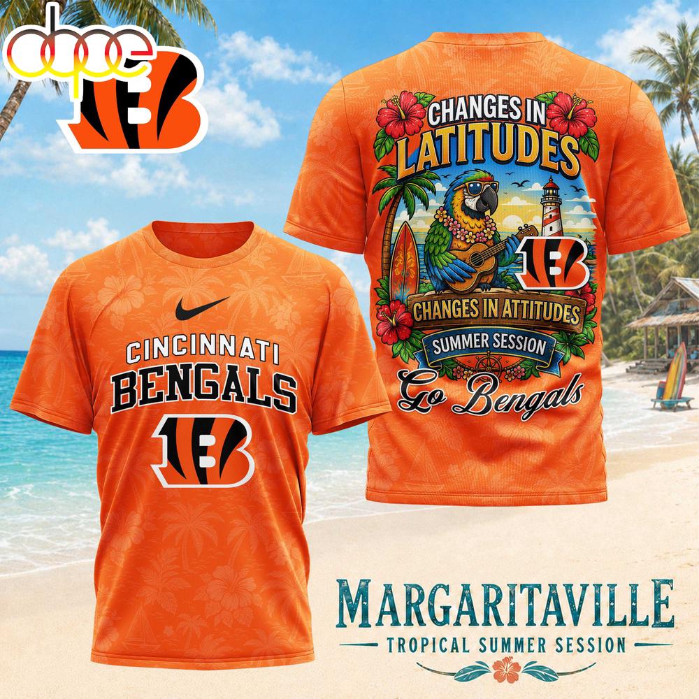 Cincinnati Bengals NFL Changes in Latitudes 3D T-Shirt