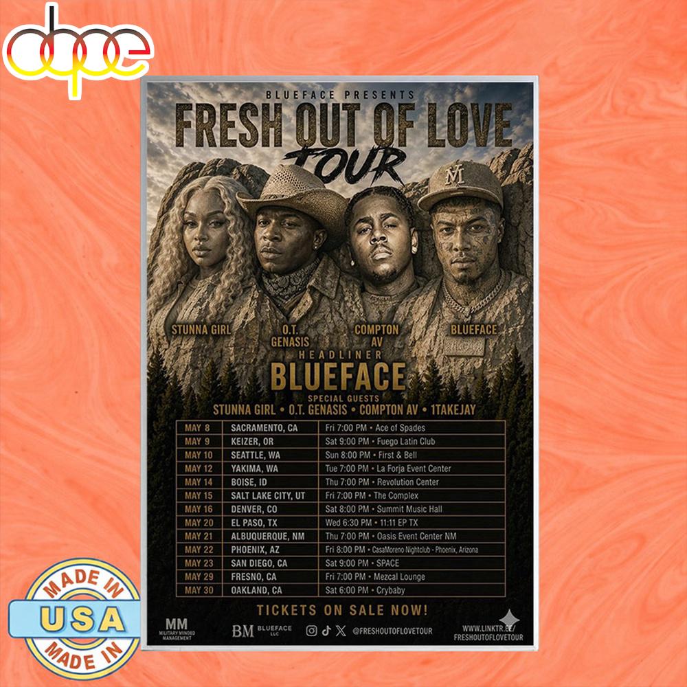 Crypface Tour 2026 Poster Canvas
