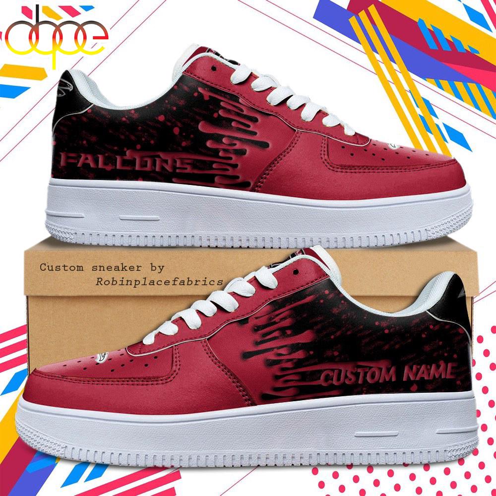 Custom Name Atlanta Falcons NFL Color Pattern Air Force 1 Shoes