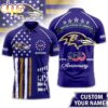 Custom Name Baltimore Ravens NFL American Semiquincentennial Polo Shirt
