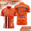 Custom Name Chicago Bears NFL American Semiquincentennial Polo Shirt Custom Name Chicago Bears NFL American Semiquincentennial Polo Shirt