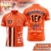 Custom Name Cincinnati Bengals NFL American Semiquincentennial Polo Shirt