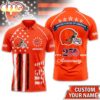 Custom Name Cleveland Browns NFL American Semiquincentennial Polo Shirt