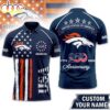 Custom Name Denver Broncos NFL American Semiquincentennial Polo Shirt