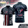 Custom Name Houston Texans NFL American Semiquincentennial Polo Shirt Custom Name Houston Texans NFL American Semiquincentennial Polo Shirt