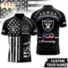 Custom Name Las Vegas Raiders NFL American Semiquincentennial Polo Shirt