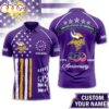 Custom Name Minnesota Vikings NFL American Semiquincentennial Polo Shirt