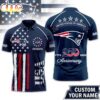 Custom Name New England Patriots NFL American Semiquincentennial Polo Shirt Custom Name New England Patriots NFL American Semiquincentennial Polo Shirt