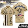 Custom Name New Orleans Saints NFL American Semiquincentennial Polo Shirt Custom Name New Orleans Saints NFL American Semiquincentennial Polo Shirt