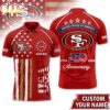 Custom Name San Francisco 49ers NFL American Semiquincentennial Polo Shirt Custom Name San Francisco 49ers NFL American Semiquincentennial Polo Shirt
