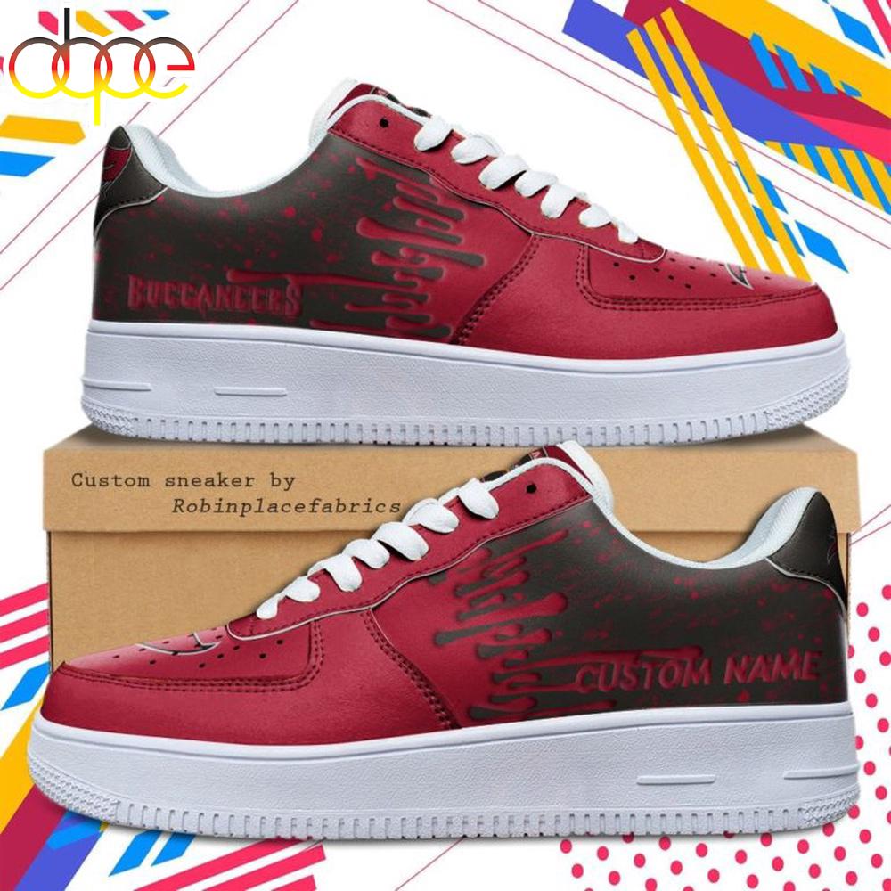 Custom Name Tampa Bay Buccaneers NFL Color Pattern Air Force 1 Shoes