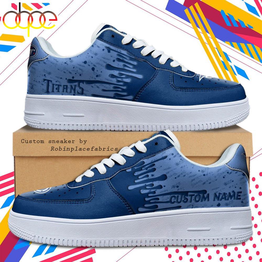 Custom Name Tennessee Titans NFL Color Pattern Air Force 1 Shoes