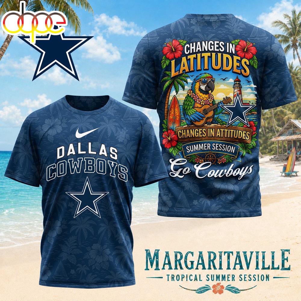 Dallas Cowboys NFL Changes in Latitudes 3D T-Shirt