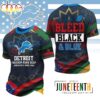 Detroit Lions NFL Juneteenth Freedom 3D T-Shirt