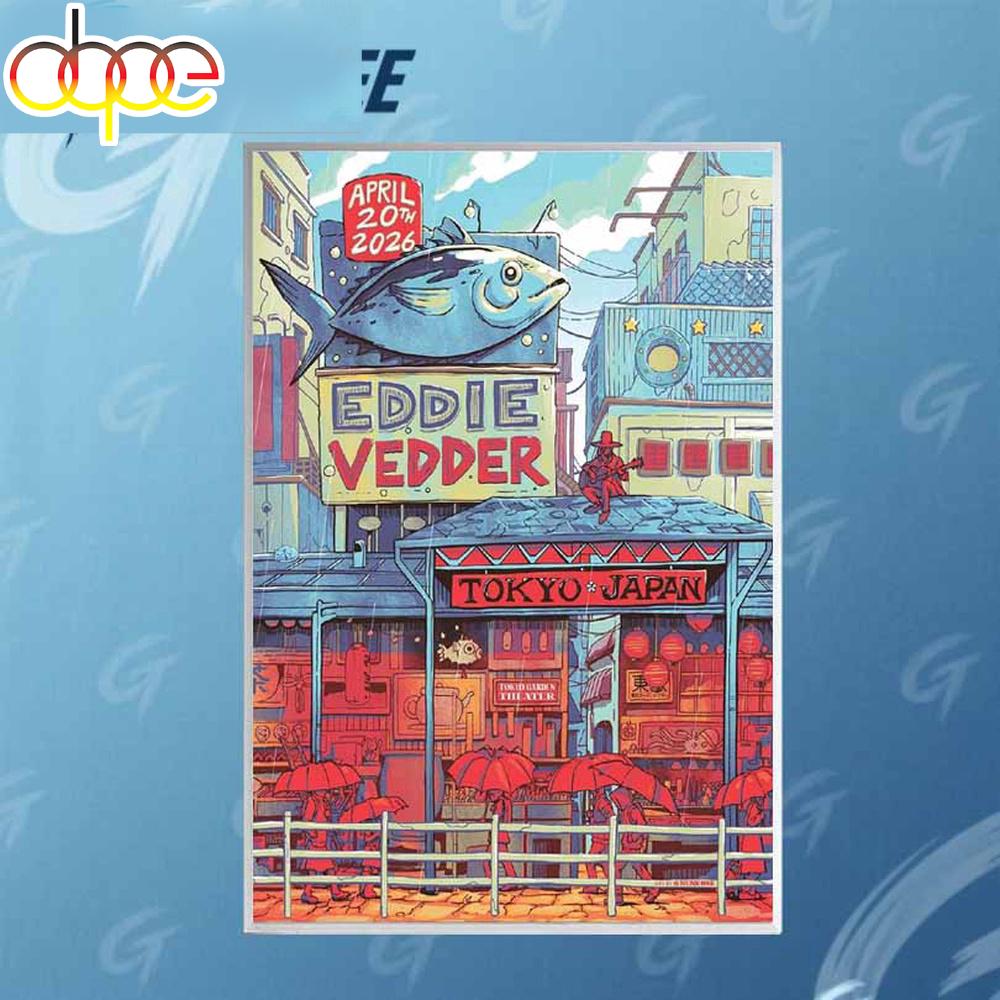 Eddie Vedder Tokyo Garden Theater in Tokyo Event Apr 20 2026 Poster Canvas