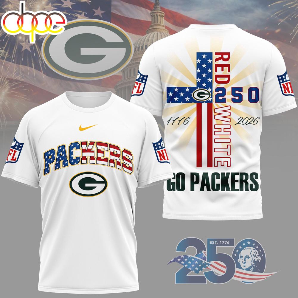 Green Bay Packers NFL America 250 3D T-Shirt