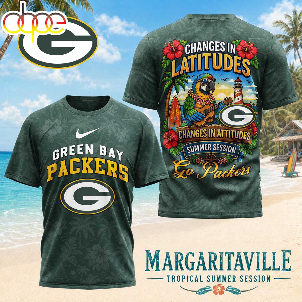Green Bay Packers NFL Changes in Latitudes 3D T-Shirt