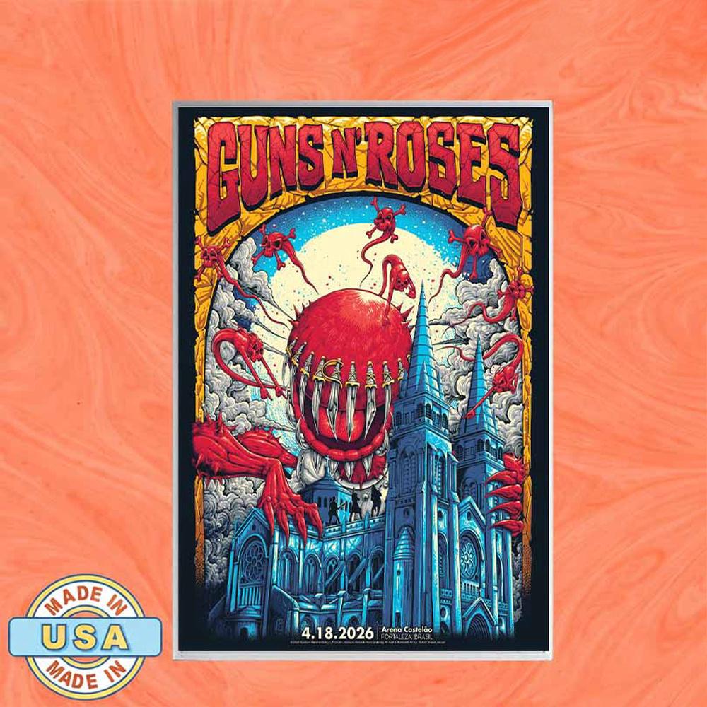 Guns N' Roses Brazil Tour Apr 18 2026 Poster Canvas