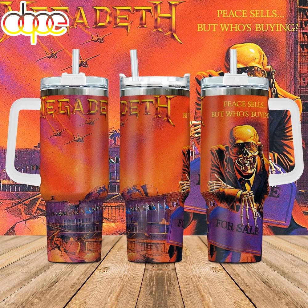 Hot Megadeth Tumbler 40Oz With Handle