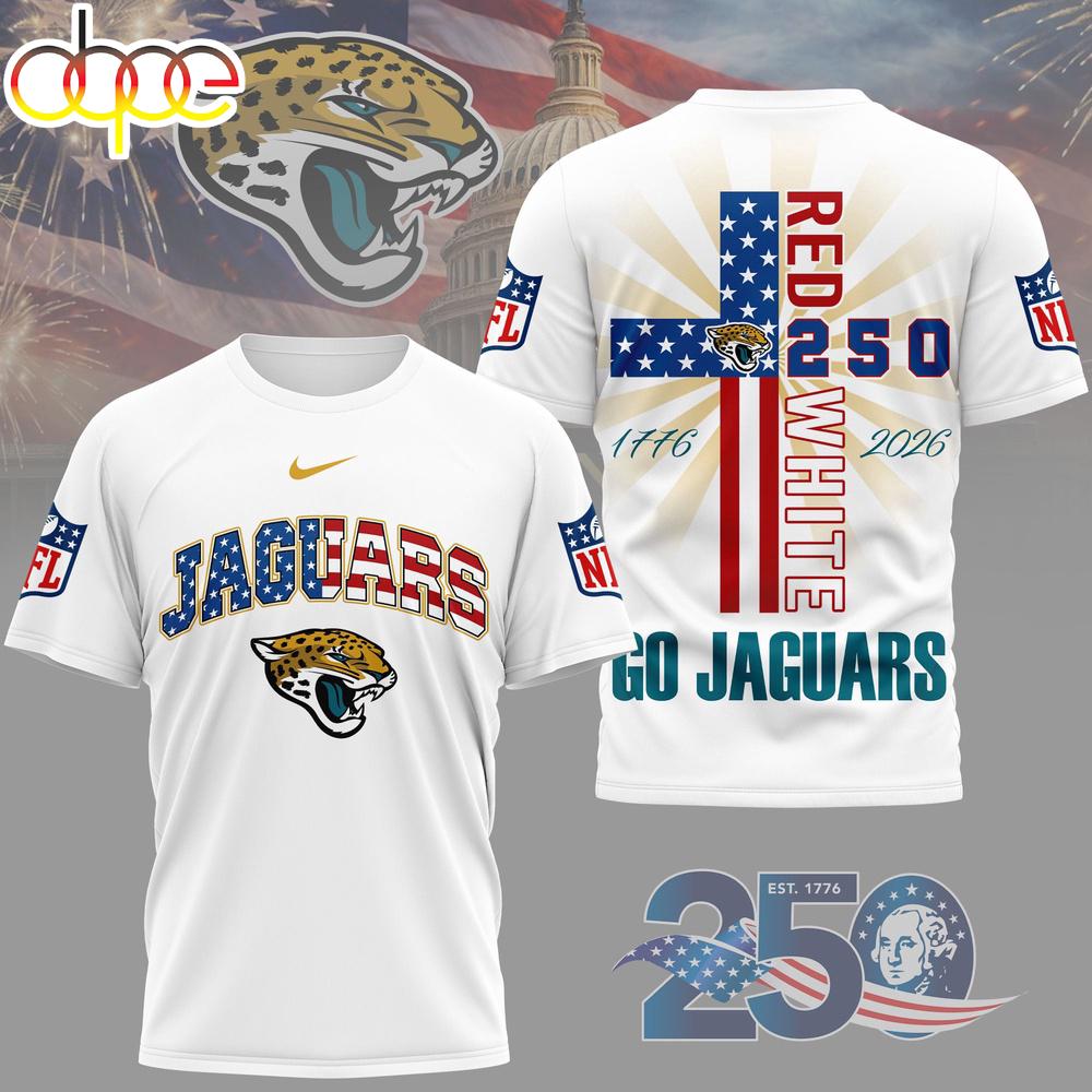Jacksonville Jaguars NFL America 250 3D T-Shirt