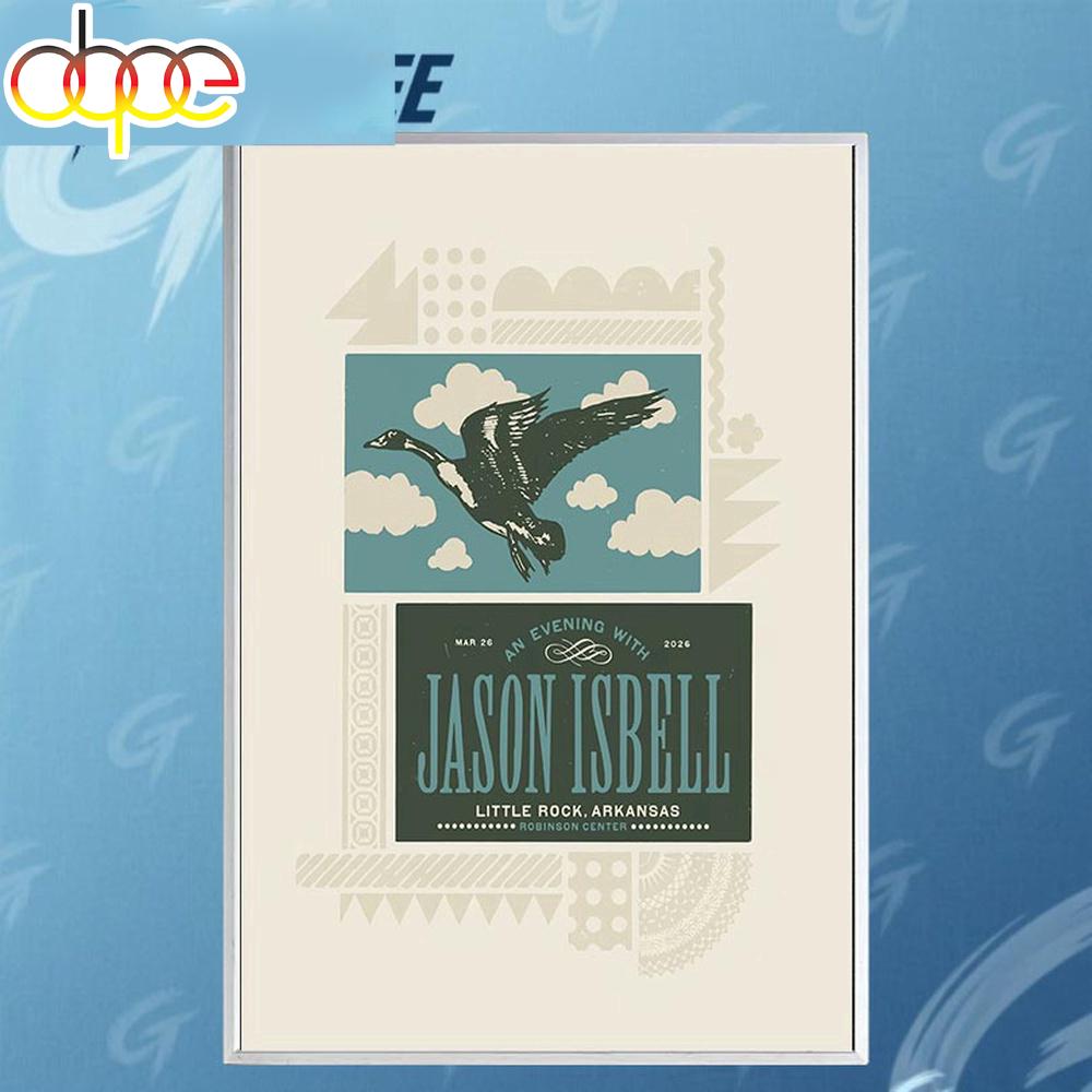 Jason Isbell March 26 2026 Robinson Center Little Rock, AR Poster Canvas