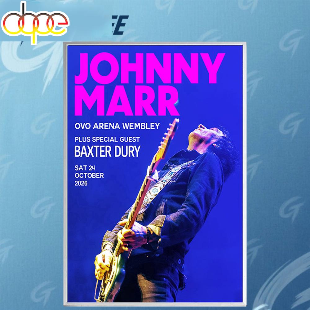 Johnny Marr OVO Arena Wembley Arena Square London Oct 24 2026 Poster Canvas