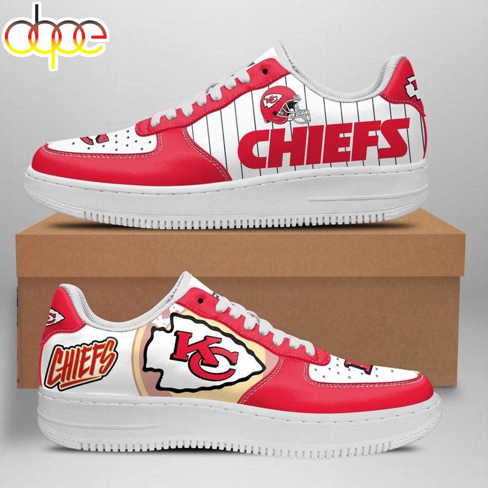 Kansas City Chiefs Football Air Force 1 Shoes For Fans