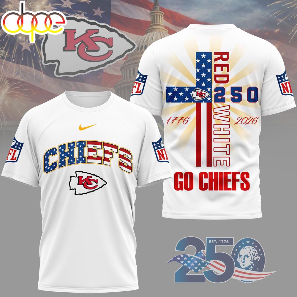 Kansas City Chiefs NFL America 250 3D T-Shirt