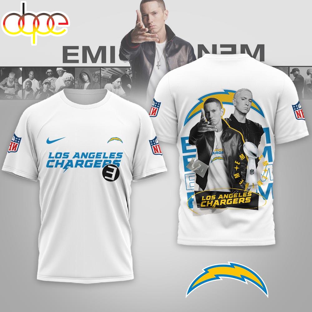 Los Angeles Chargers NFL Eminem 3D T-Shirt