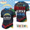 Los Angeles Chargers NFL Juneteenth Freedom 3D T-Shirt Los Angeles Chargers NFL Juneteenth Freedom 3D T-Shirt