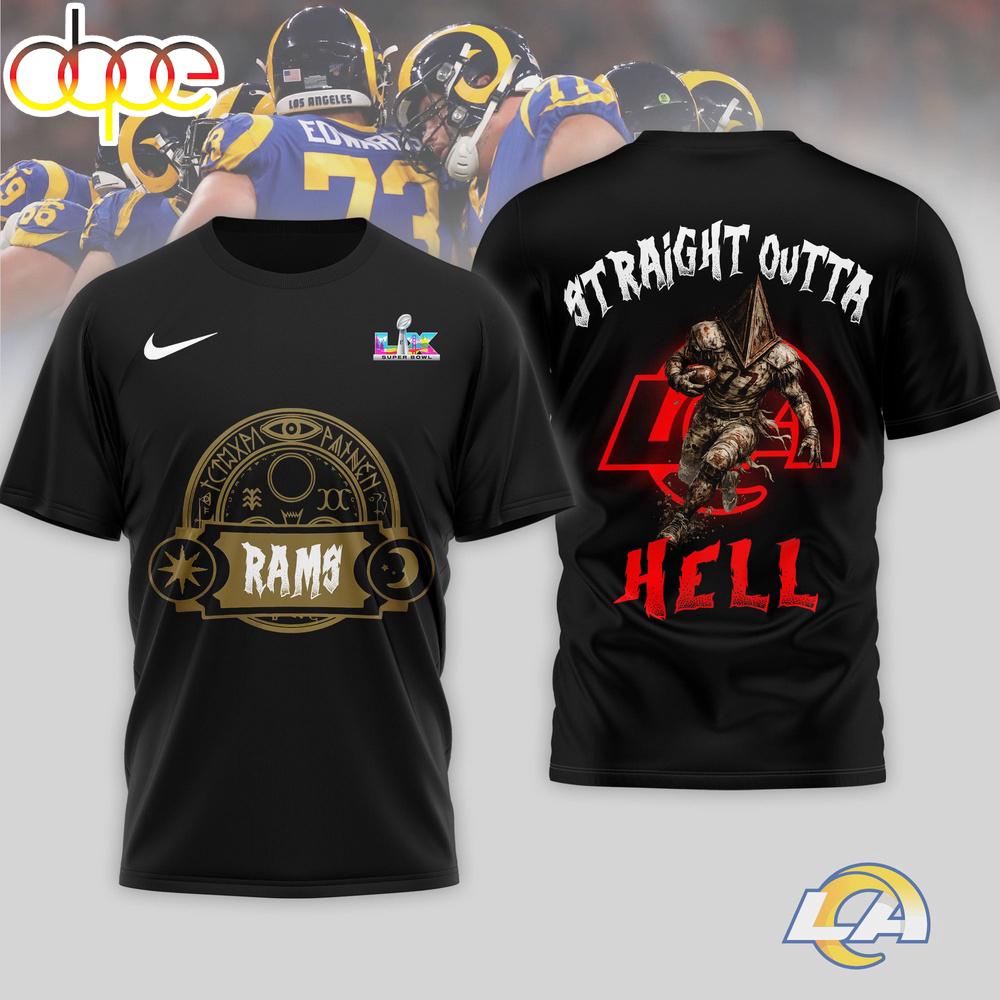 Los Angeles Rams NFL 2026 Super Bowl x Silent Hill 3D T-Shirt