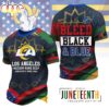 Los Angeles Rams NFL Juneteenth Freedom 3D T-Shirt Los Angeles Rams NFL Juneteenth Freedom 3D T-Shirt