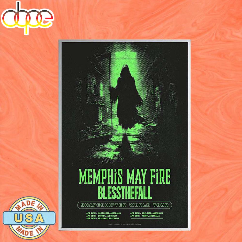 Memphis May Fire Shapeshifter World Tour Apr 2026 Poster Canvas