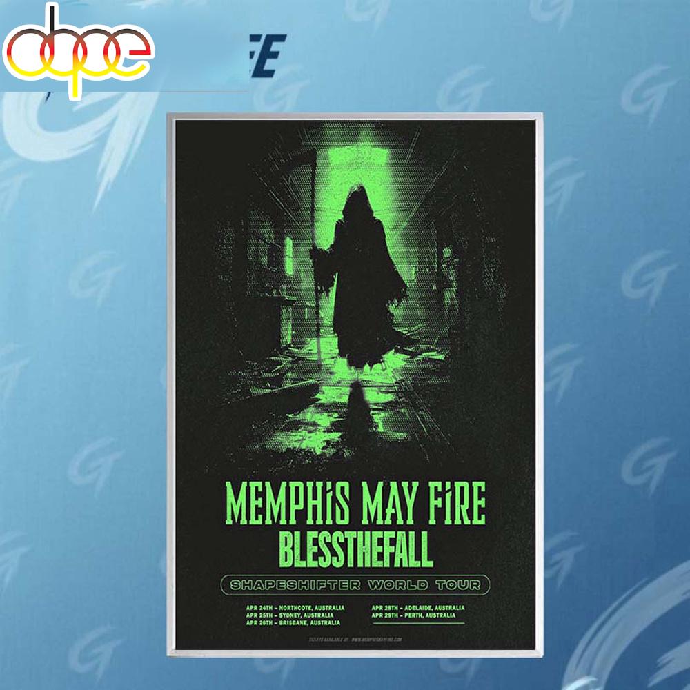 Memphis May Fire Shapeshifter World Tour Apr 2026 Poster Canvas