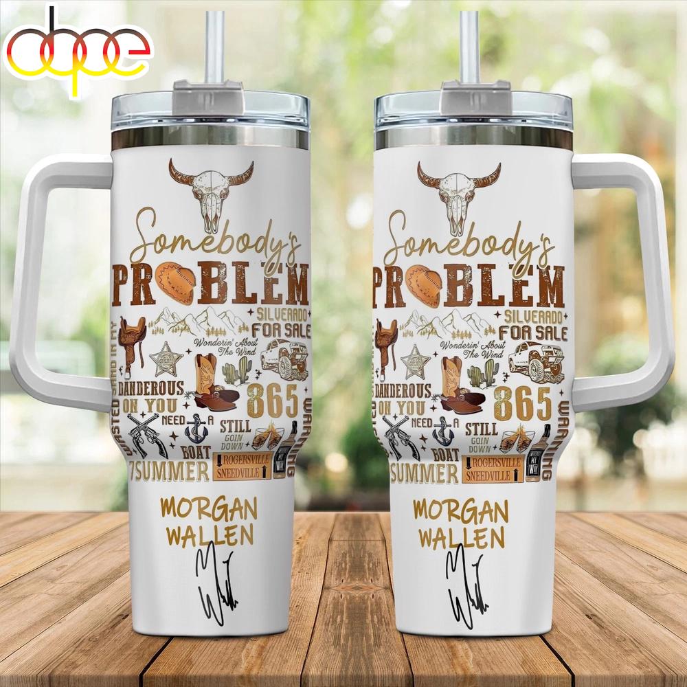 Morgan Wallen Music Tumbler 40Oz With Handle