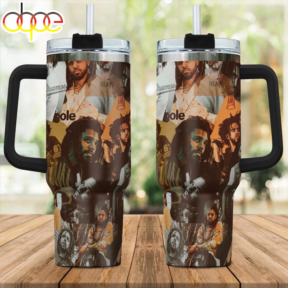 New j cole Tumbler 40Oz With Handle