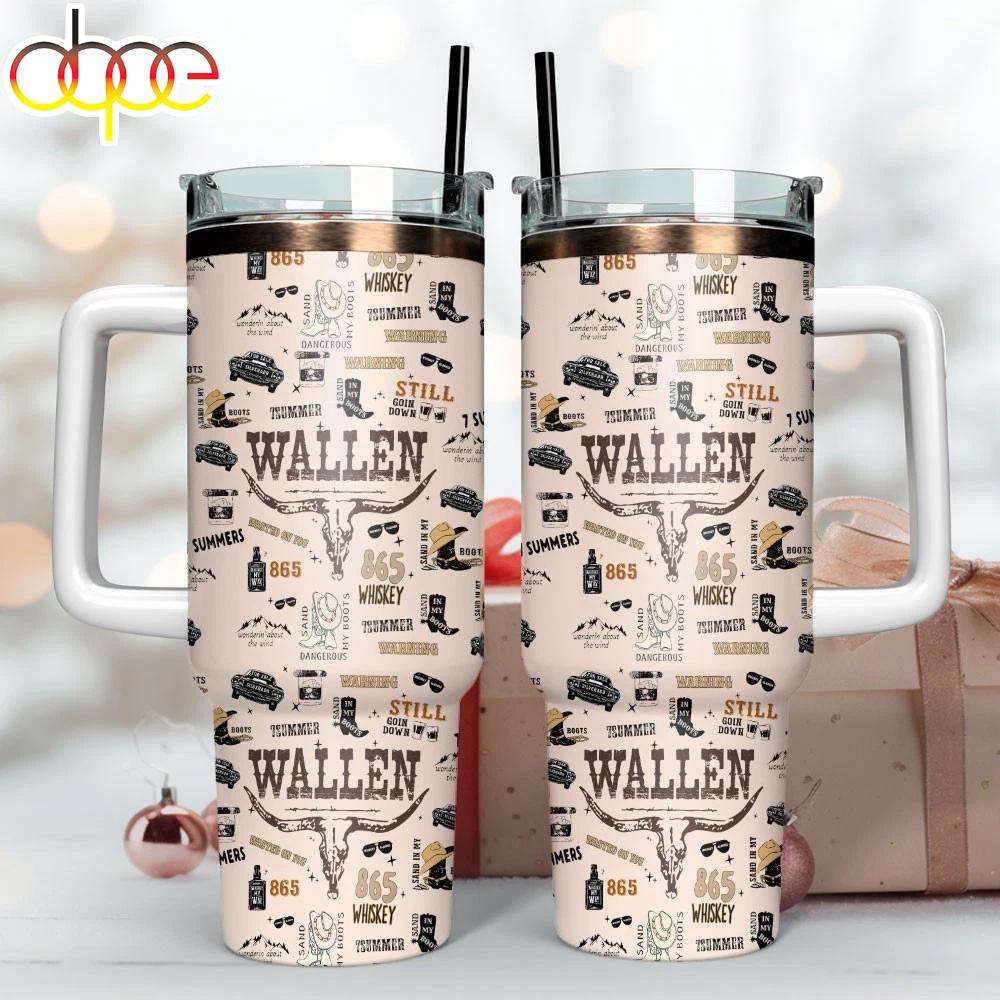 New Morgan Wallen Tumbler 40Oz With Handle