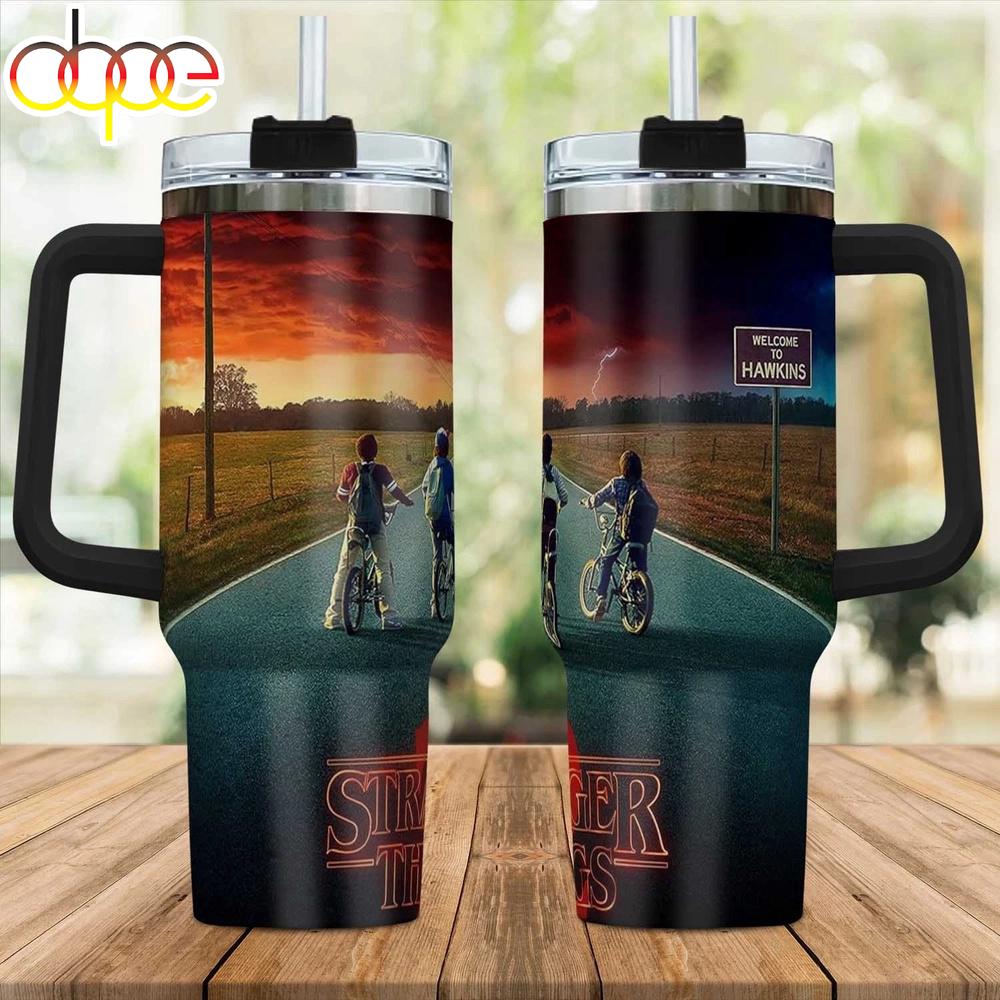 New Stranger Things Tumbler 40Oz With Handle