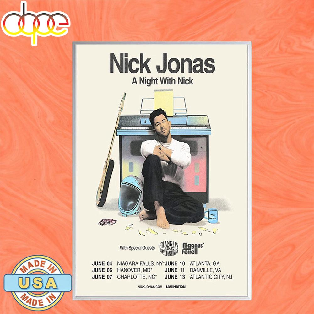 Nick Jonas Fall Tour 2026 Poster Canvas