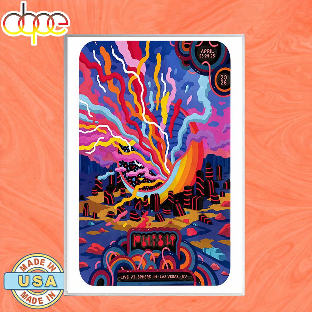 Phish Apr 23 24 25 2026 Las Vegas NV Concert Poster Canvas