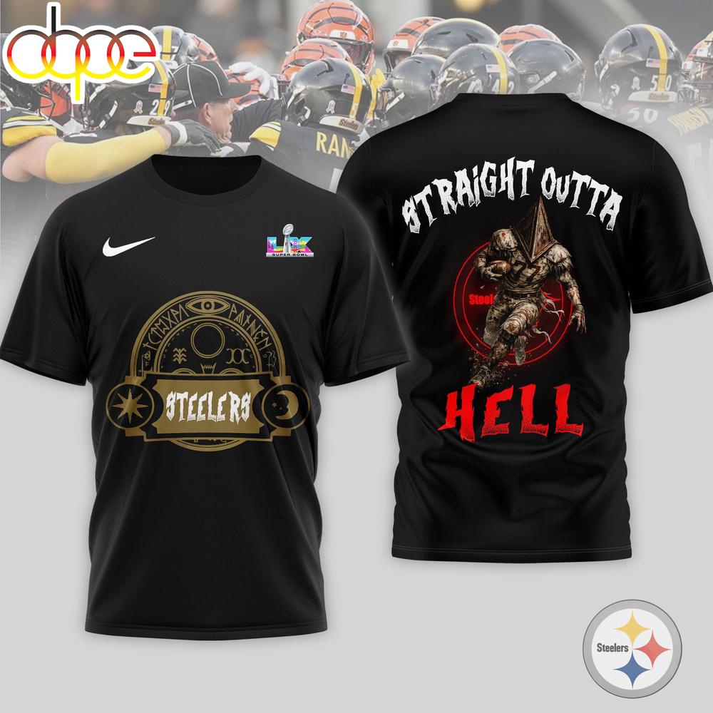 Pittsburgh Steelers NFL 2026 Super Bowl x Silent Hill 3D T-Shirt