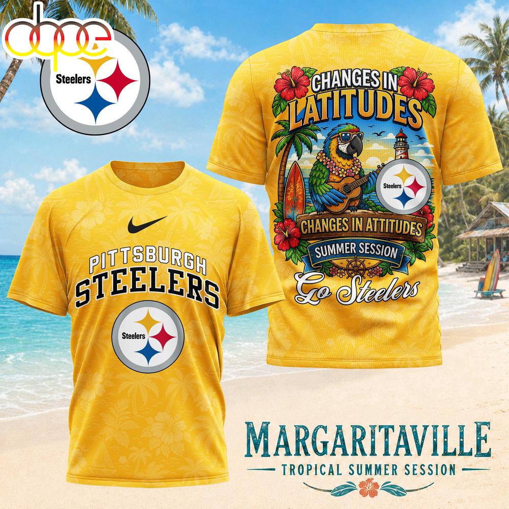Pittsburgh Steelers NFL Changes in Latitudes 3D T-Shirt
