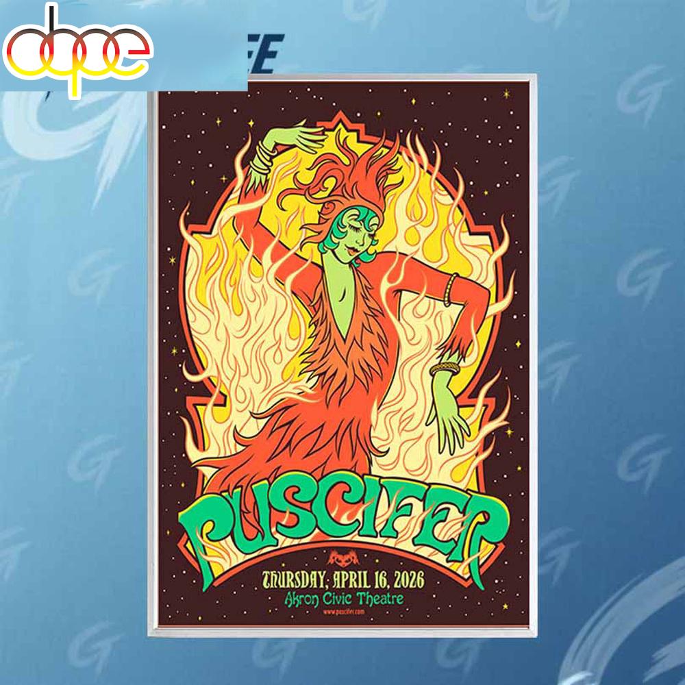 Puscifer Akron OH Concert Apr 16 2026 Poster Canvas