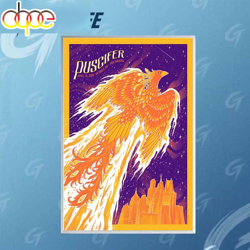 Puscifer Apr 18 2026 The Fox Theatre Detroit in Detroit MI Tour Poster Canvas