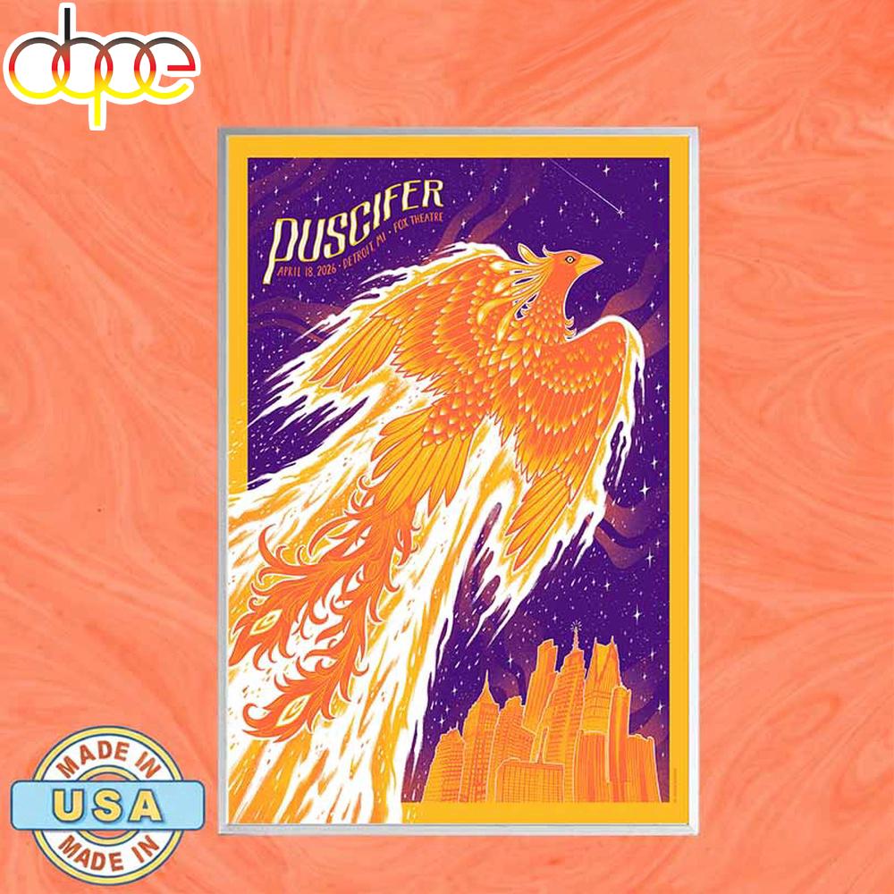 Puscifer Apr 18 2026 The Fox Theatre Detroit in Detroit MI Tour Poster Canvas