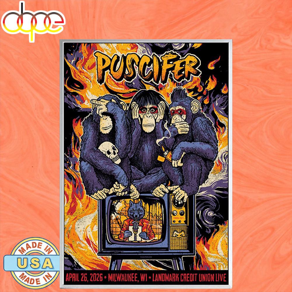 Puscifer Apr 26 2026 Landmark Credit Union Live Milwaukee WI Tour Poster Canvas